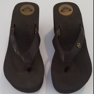 Roxy Platform Wedge Sandal Brown